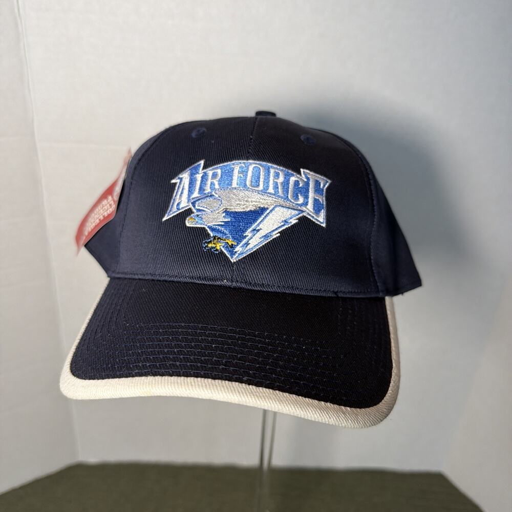 Air Force Navy Blue Solid Adjustable Baseball Cap Hat Men's OSFA Military